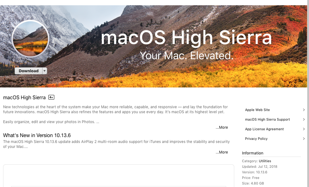how to upgrade from high sierra to mojave