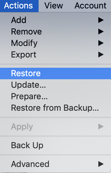 MrMacintosh.com - Apple Configurator 2. Actions > Restore.