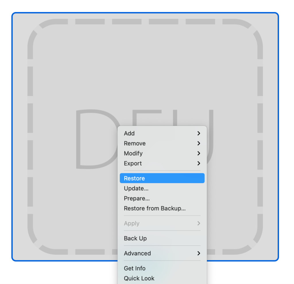 Restore macOS Firmware on an Apple Silicon M1 Mac + Boot to DFU Mode